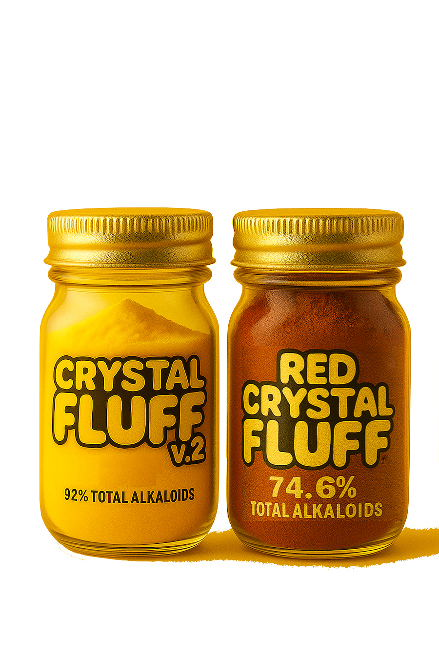 red and regular crystal fluff 7oh powder